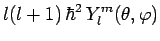 $\displaystyle l(l+1)\,\hbar^2\,Y^m_l(\theta,\varphi)$