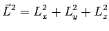 $\displaystyle \vec{L}^2=L_x^2+L_y^2+L_z^2$