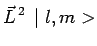 $\displaystyle \vec{L}^{\,2}\,\mid l,m>$