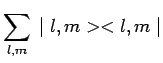 $\displaystyle \sum_{l,m}\,\mid l,m><l,m\mid$