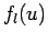 $\displaystyle f_l(u)$