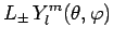 $\displaystyle L_\pm\,Y^m_l(\theta,\varphi)$