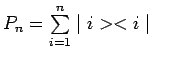 $ P_n= \sum\limits_{i=1}^{n}\mid i><i\mid ~~$