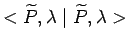 $\displaystyle <\widetilde{P},\lambda\mid\widetilde{P},\lambda>$