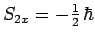 $ S_{2x}=-\frac{1}{2}\,\hbar$