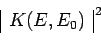 \begin{displaymath}\begin{array}{\vert c\vert}K(E,E_0)\\ \end{array}^{\,2}\end{displaymath}